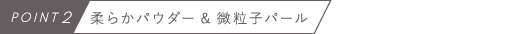 POINT2　柔らかパウダー&微粒子パール